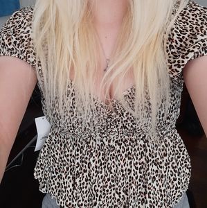 urban outfitters square neck cheetah print NWT